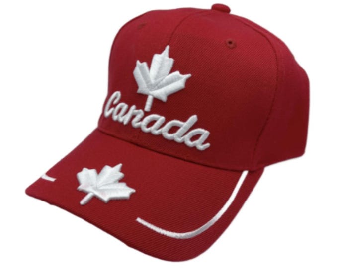 Canada Canadian Embroidered Baseball Hat Cap Mapleleaf
