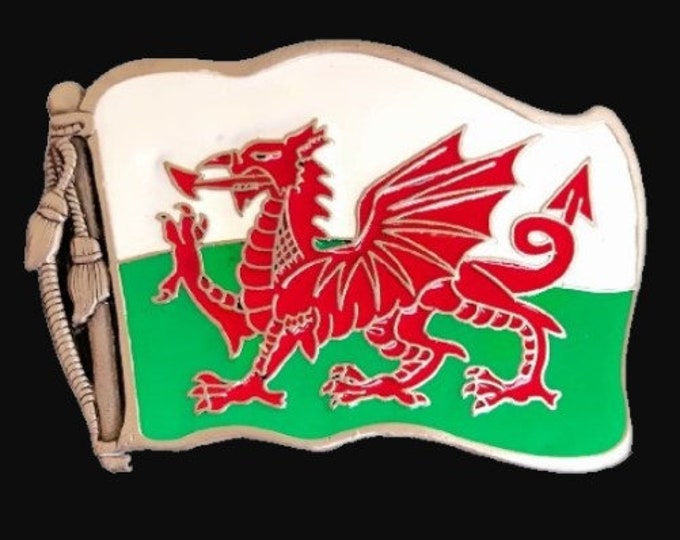 Flag of Wales Y Ddraig Goch The Red Dragon Belt Buckle Belts Buckles