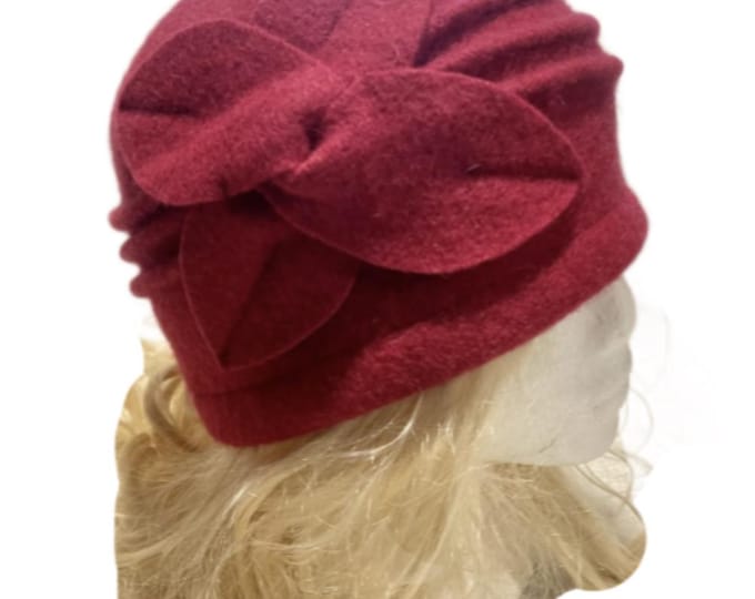 Women's Vintage Gatsby Style Wool Bucket Cloche Beanies Beret Winter Hats