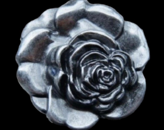 Flower Blooming Rose Floral Western Belt Buckle Buckles