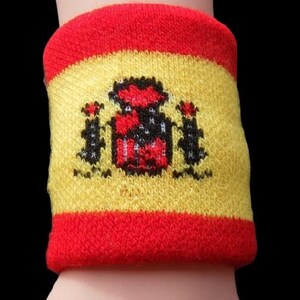 Spanish Flag Tennis Wristband Spain Sports Wrist Sweatband