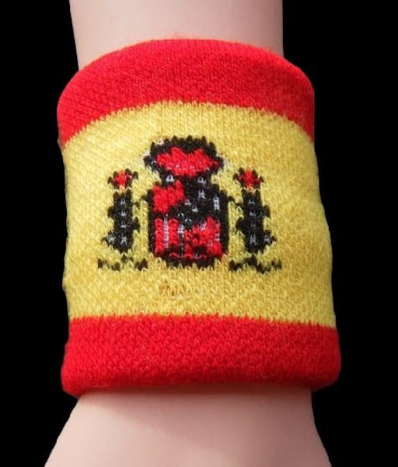 Spain Spanish Espanha Country Flag Soccer Wristband