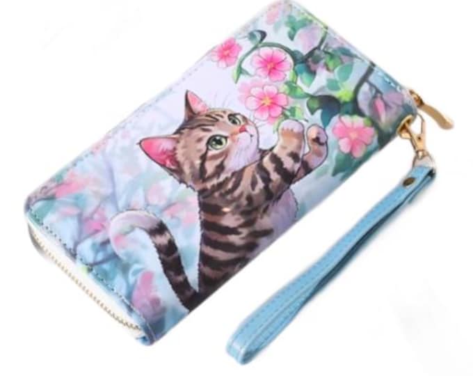Kitten Cat Colourful Fashion Women's Zipper Clutch Wallet