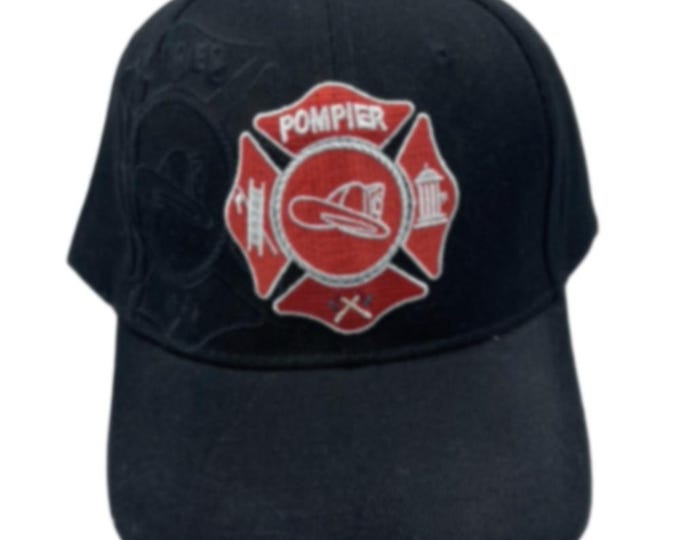 Pompiers écusson Crest  Hat Cap Baseball Black Chapeau Casquette