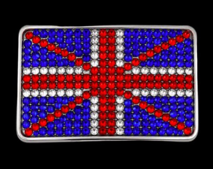 Union Jack British Patriotic United Kingdom Flag Belt Buckle