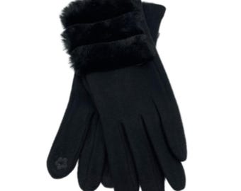 Women's Winter Gloves Touchscreen Soft Warm Faux Fur Fashion