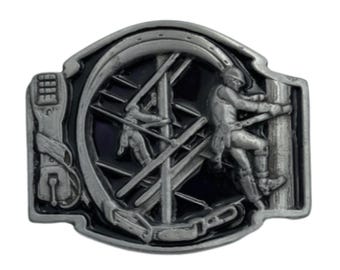 Pole Climber Telephone Line Cable Repair Guy Tool Belt Buckles Boucle Ceinture