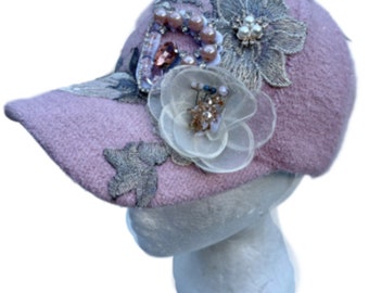 Pink Hat Rhinestones Women's Bling Hats Adjustable Cap