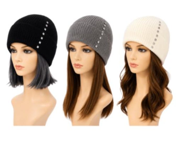 Rhinestone Women's Beanie Beret Ski Cap Winter Fashion Hat