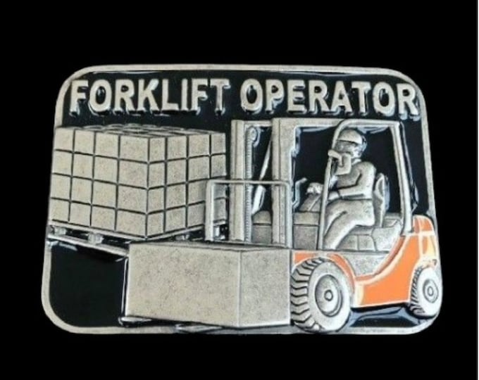 Forklift Operator Warehouse Fork Lift Occupational Belt Buckle