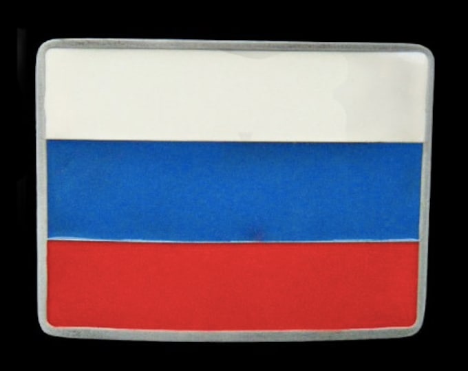 Russia Soviet USSR Moscow Russian New Flag Belt Buckle