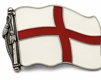 Flag of England St George's Cross Belt Buckle