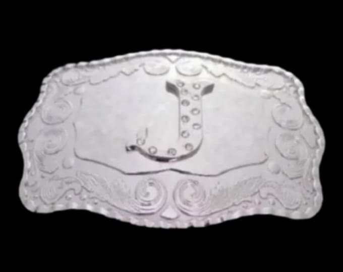 Letter J Initial Monogram Name Initials Letters Alphabet Big Belt Buckle Buckles