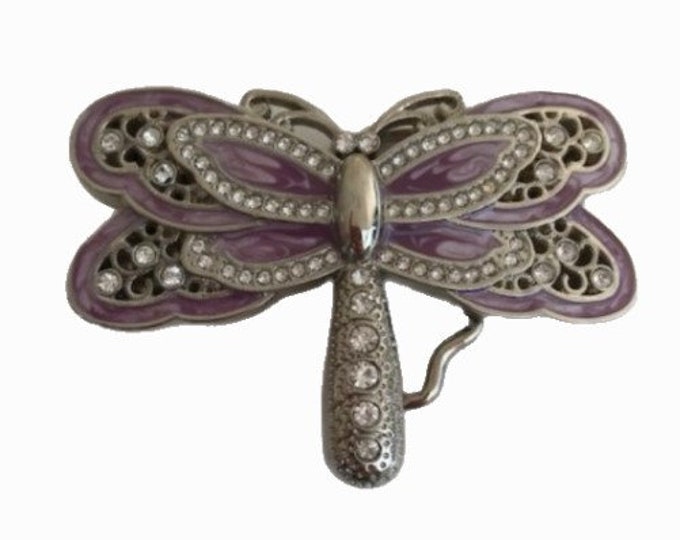 Pink Rhinestone Dragonfly Fashion Insect Belt Buckle Boucle De Ceinture