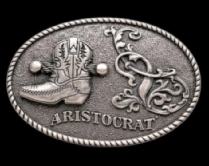 Aristocrat Cowboy Belt Buckle Western Cowboys Boots Rodeo Westerns Belts Buckles