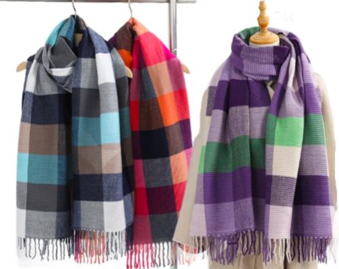Ladies Quality Double Sided Pattern Scarf Evening Shawl Warm Winter Scarves