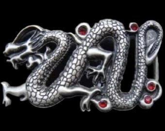 Dragon Fierce Serpentine Chinese Tale Legend Belt Buckle Buckles