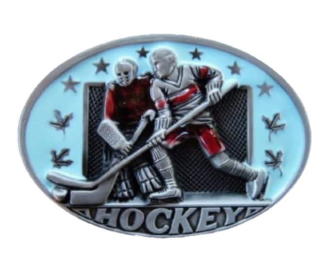 Hockey's Goalie Belt Buckle Ice Hockey Canada National Sport Buckles Belts