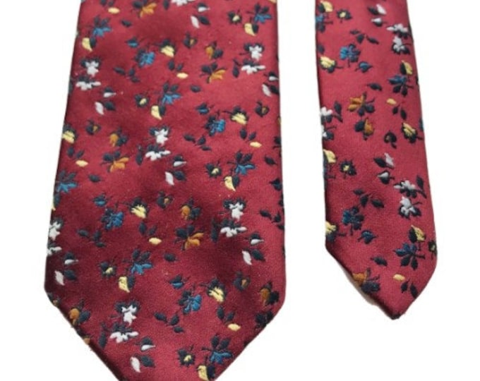 Vintage Castel Monsieur Floral Fashion Men's Tie Necktie Material