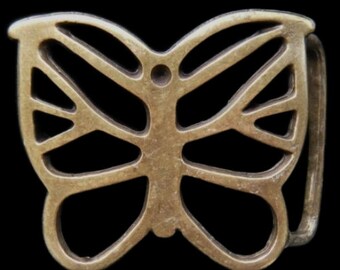 Butterfly Solid Brass Butterflies Belt Buckle Buckles