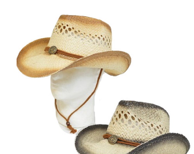 Straw Hat Summer Outdoor Men Women Western Cowboy Breathable Hats