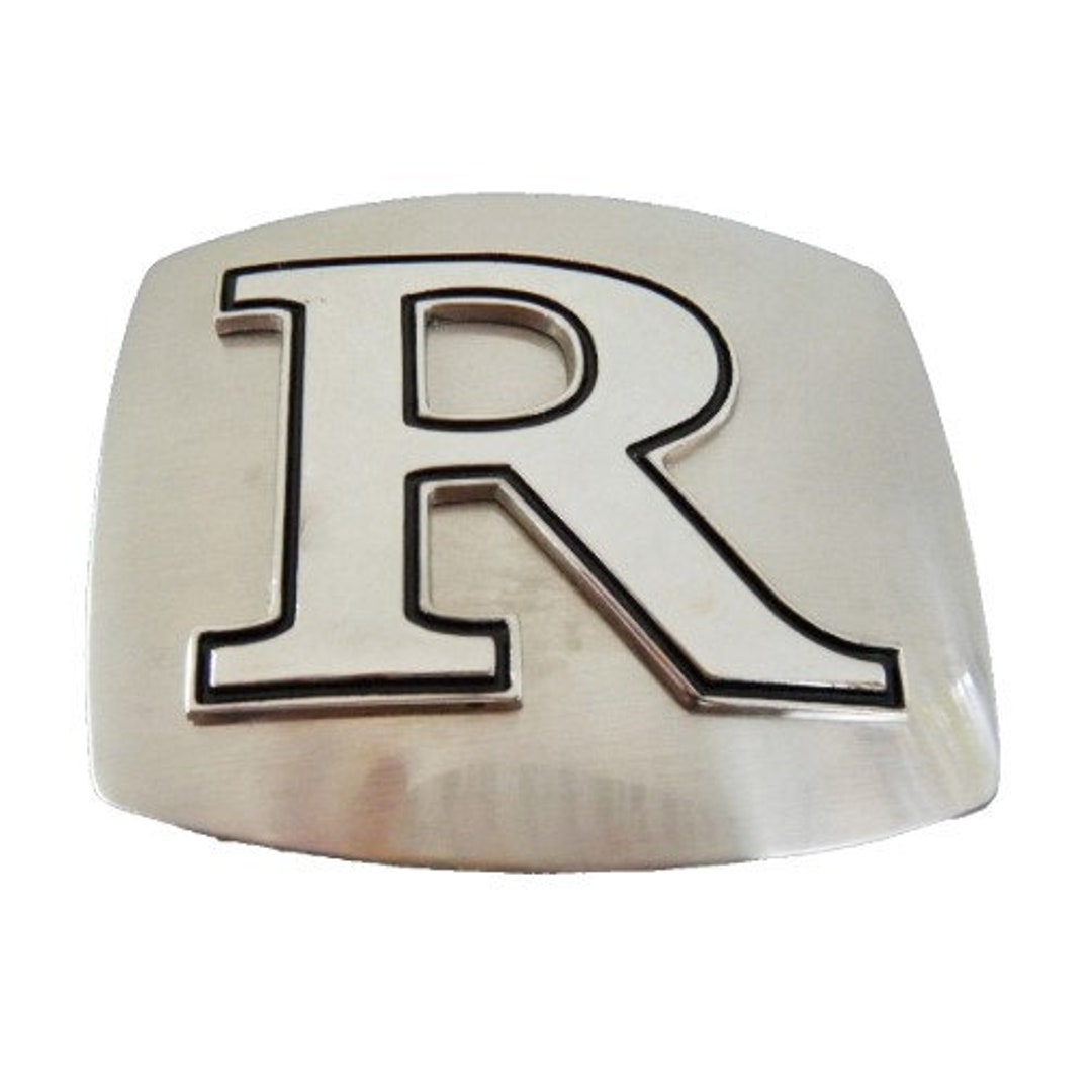 Initial R Letter Name Tag Monogram Chrome Belt Buckle Buckles - Etsy