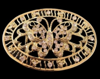 Rhinestone Belt Buckle Butterfly Insects Rhinestone Buckles