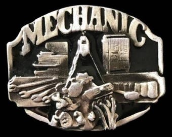 Belt Buckle Car Mechanic Profession Garage Engine Motor Mechanics Belts Buckles