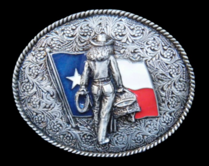 Texas Flag America USA Southern Cowgirls Western Belt Buckle Boucle de Ceinture