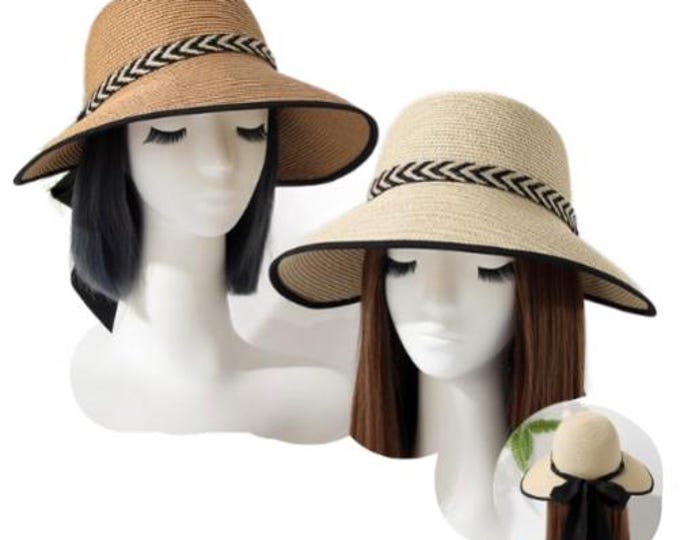 Women Natural Packable Wide Brim Casual Straw Summer Sun Hats