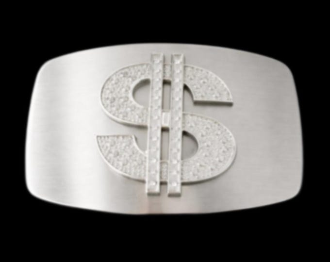 Belt Buckle Dollar Money Sign Big Rhinestone Buckles