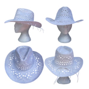 Straw Hat Summer Outdoor Men Women Western Cowboy Breathable Hats