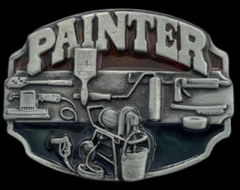 Painter Paint Brush Painting Tool Belt Buckle Buckles Boucle De Ceinture