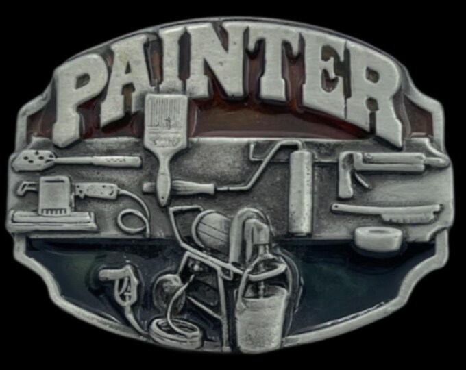 Painter Paint Brush Painting Tool Belt Buckle Buckles Boucle De Ceinture