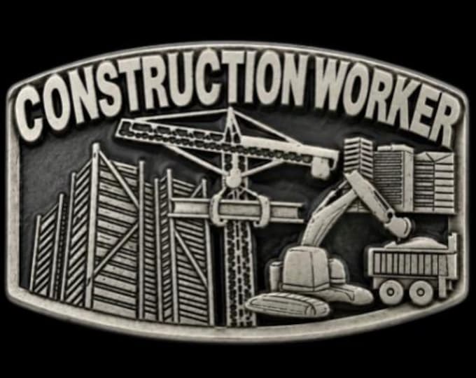 Construction Worker Belt Buckle Crane Operator Work Profession Belts Buckles