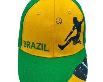 Brazil Brasil World Cup Soccer Player Baseball Hat Cap Casquette