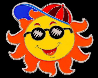 Happy Sun Face Belt Buckle Sunny Sunshine Hot Summer Fashion Visor Hat Buckles