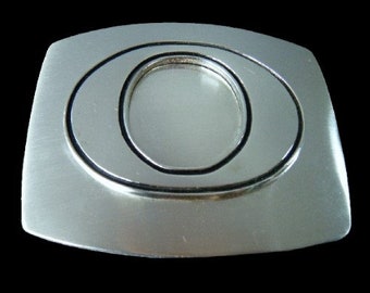Belt Buckle Initial O Letter Name Tag Monogram Chrome Alphabet Buckles Belts