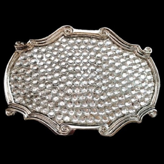 Rhinestone Belt Buckle White Rhinestones Western Girls Belts Buckles