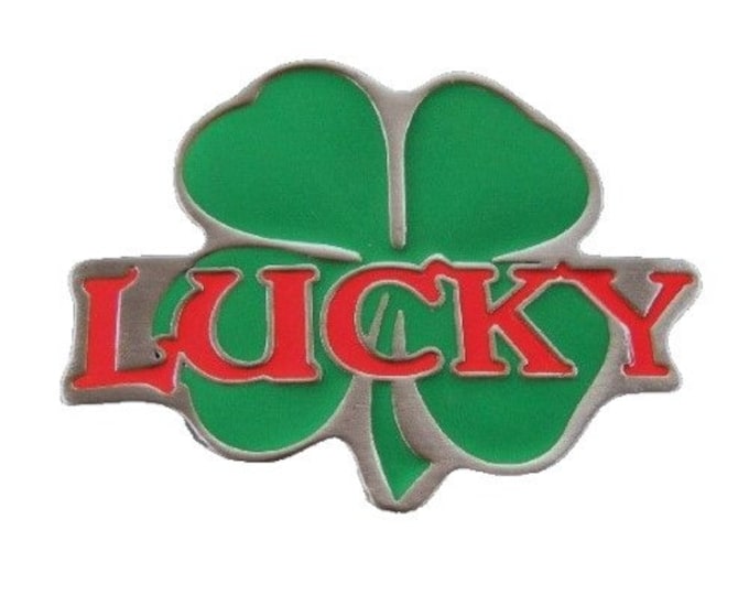 Shamrock 4 Leaf Clover Belt Buckle Irish Lucky Charm Four Clover leaves Buckles