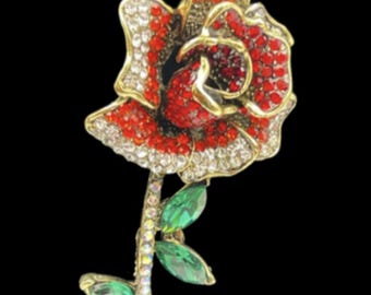 Blooming Rose Flower Fashion  Brooch Pin Women's Fashion Accessory