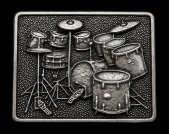 Drums Drummer Belt Buckle Drum Set Rock n Roll Music Band Instrument Buckles