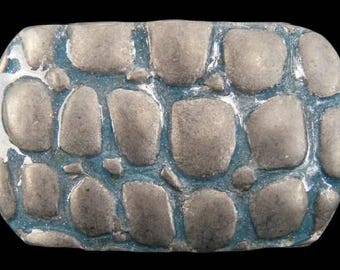 RETRO 70'S ART fashion stone brick on the wall belt buckles