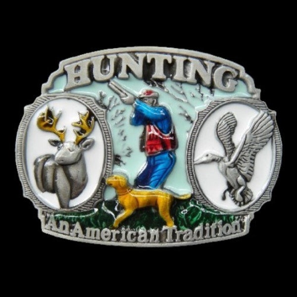 Hunting Hunter An American Tradition Belt Buckle Boucle de Ceinture