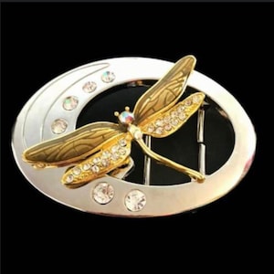 Dragonfly Belt Buckle Dragonflies Women&#39;s Fashion Accessory Rhinestone Buckles