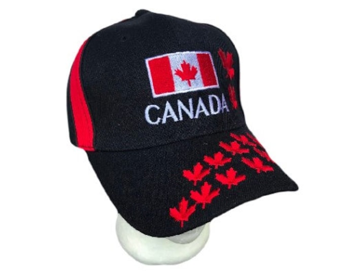 Canada Flag Baseball Ball Hat Cap Maple Leaf Leaves Casquette