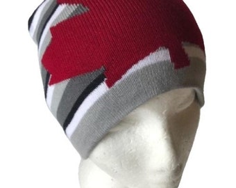 Canada Canadian Flag Red Maple Leaf Unisex Ski Hat Beanie Hats Tuque