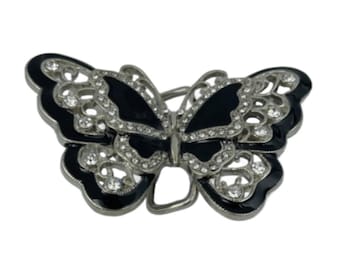 Butterfly Belt Buckle Rhinestone Fashion Wide Buckles