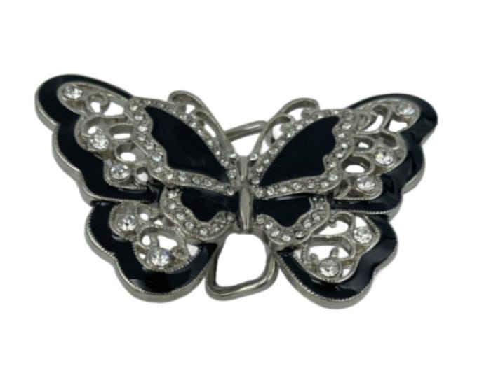 Butterfly Belt Buckle Rhinestone Fashion Wide Buckles