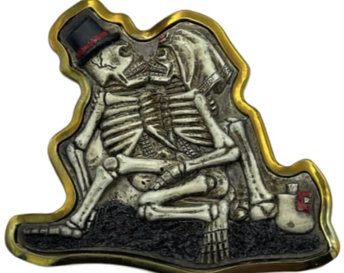 Skulls Kissing Belt Buckle Till Death Do Us Part Skull Skeletons Buckles Belts